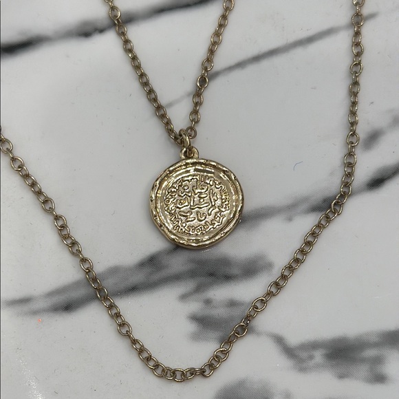 Gold Coin Pendant Necklace - Picture 2 of 5
